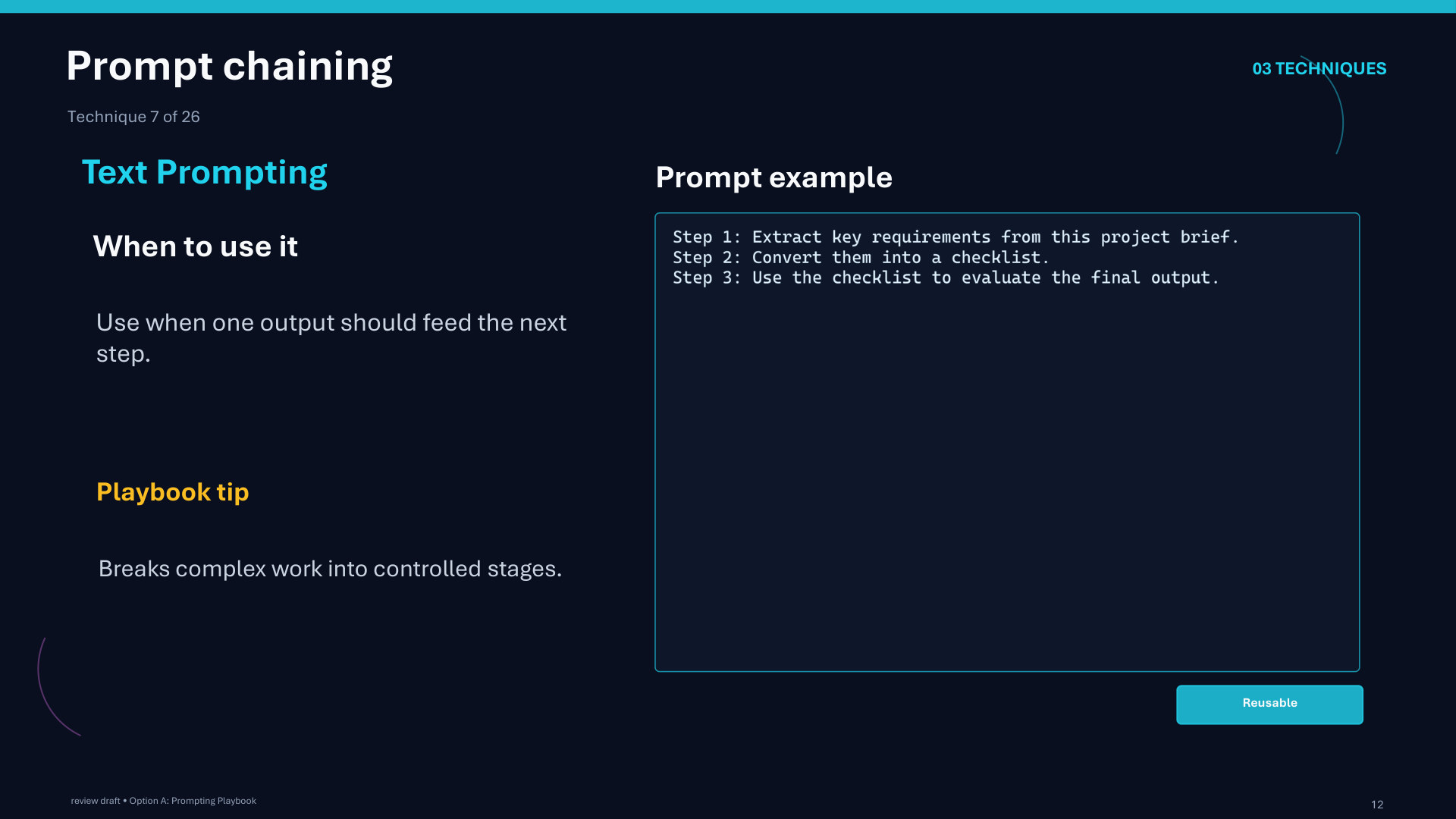 Page 12: Prompt chaining