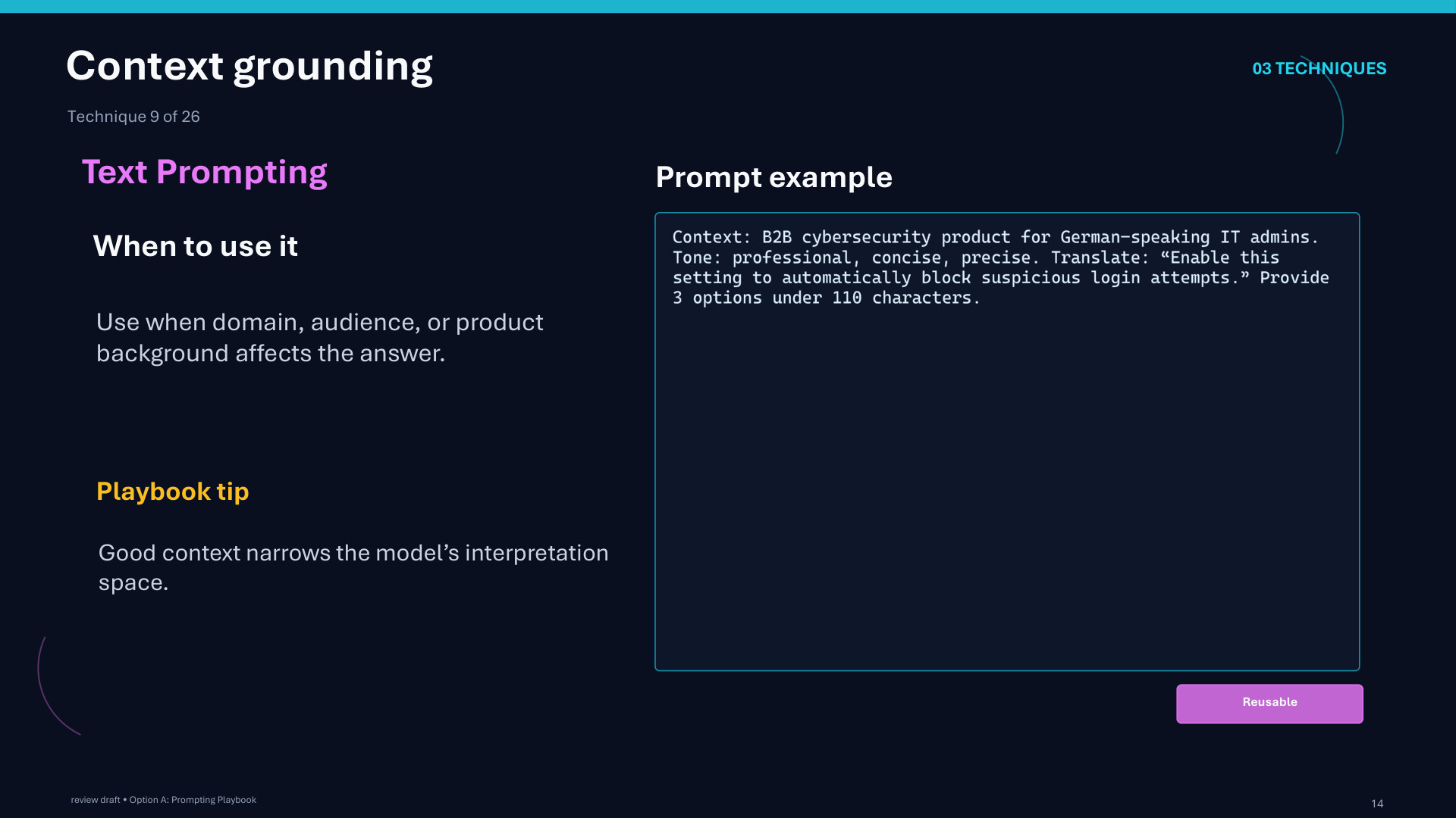 Page 14: Context grounding