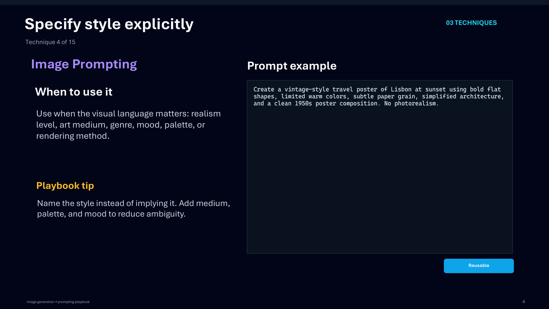 Page 35: Specify style explicitly